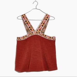 NWT Madwell Embroidered Swing Sweater Tank